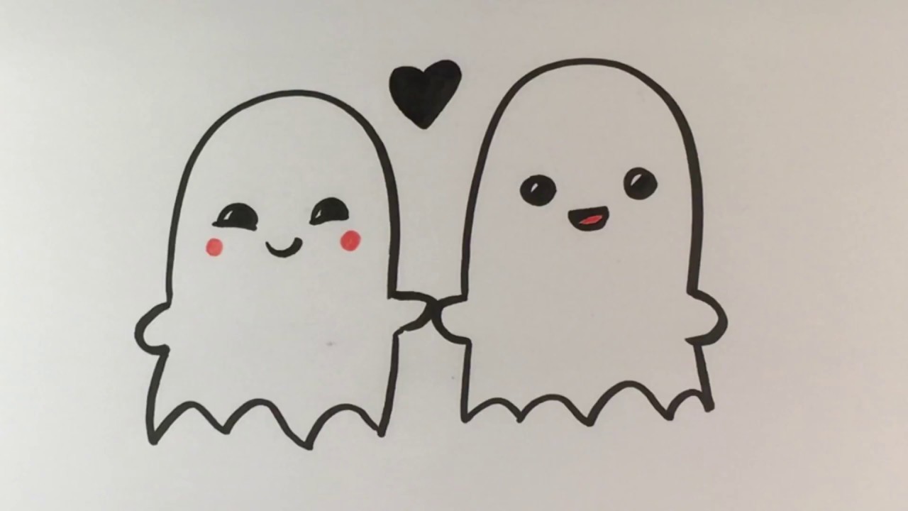 1280x720 How To Draw Ghosts In Love - Love Drawings
