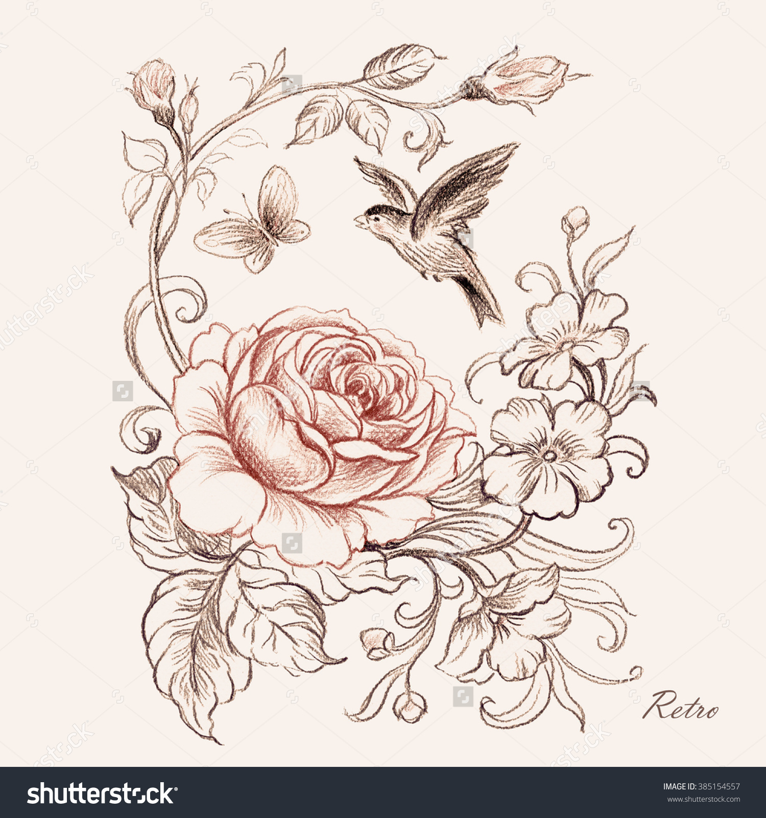 1500x1600 Flower Nice Love Rose Drawings - Love Flower Drawing