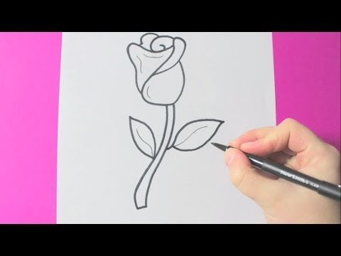 480x360 How To Draw A Easy Love Rose Step - Love Flower Drawing