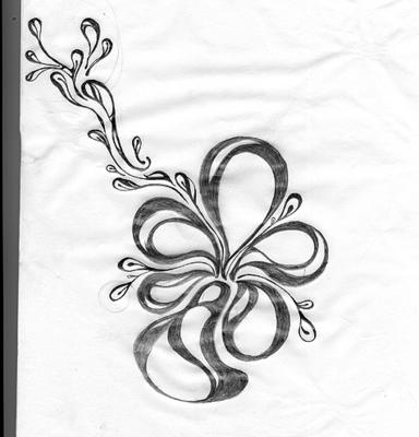 384x400 My First Draw Of Flower - Love Flower Drawing