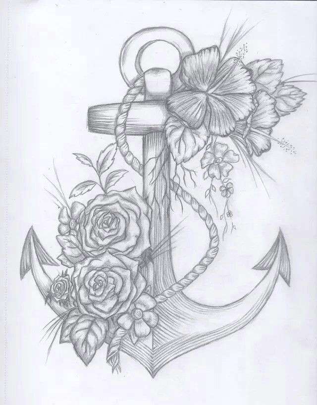 640x816 Drawing Of Love Flowers Def Love And Want The Anchor But Still - Love Flower Drawing