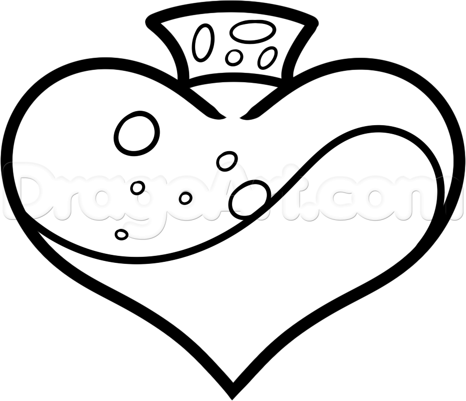 934x804 Step How To Draw Love Potion - Love For Drawing
