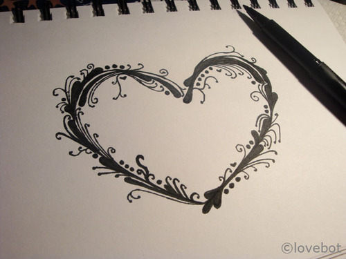 500x375 Wiggchancovi Love Heart Hands Drawing On We Heart It - Love Heart Drawing