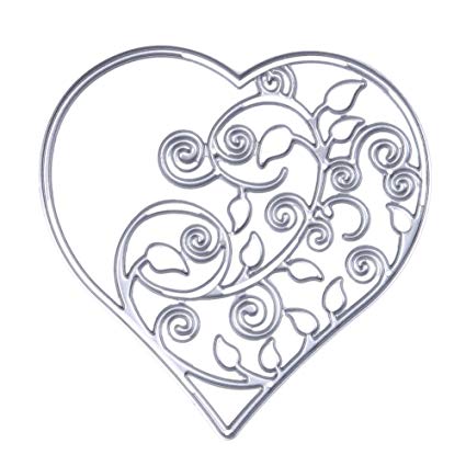 425x425 demiawaking two style love heart shaped cutting dies stencil - Love Heart Line Drawing