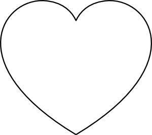300x267 Heart Clip Art - Love Heart Line Drawing