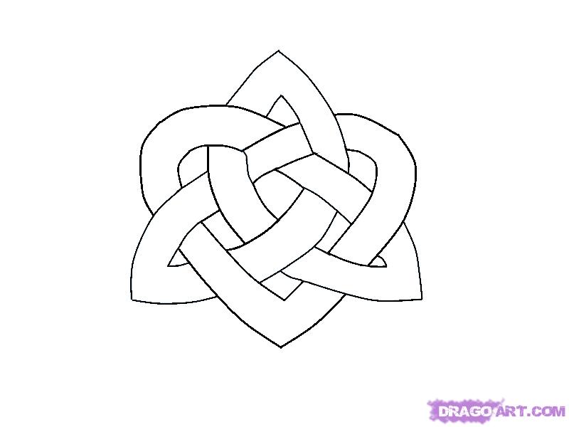 800x600 how to draw a celtic heart knot, step - Love Knot Drawing