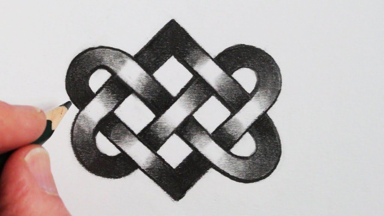 1280x720 How To Draw A Celtic Love Knot Step - Love Knot Drawing