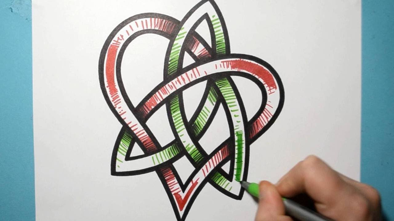 1280x720 How To Draw A Graffiti Style Celtic Love Knot - Love Knot Drawing