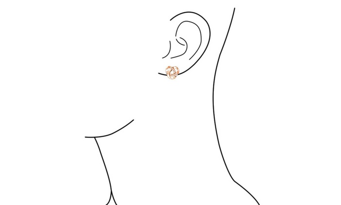 700x420 up to off on love knot two tone stud earri groupon goods - Love Knot Drawing