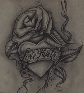 270x300 Rose Tattoo Drawings - Love Rose Drawing