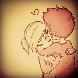 306x306 Zindagi Tere Bina Love Story Hi Love Story In Hugging - Love Story Drawing