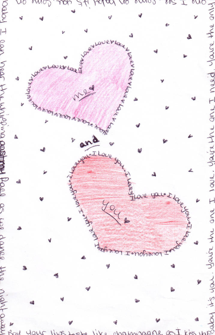 717x1115 Love Word Art Drawing - Love Word Drawing