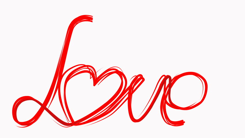 852x480 Stokovoe Video Draw Love Word - Love Word Drawing