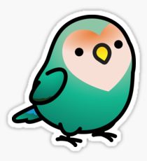 210x230 Lovebird Drawing Stickers Redbubble - Lovebird Drawing