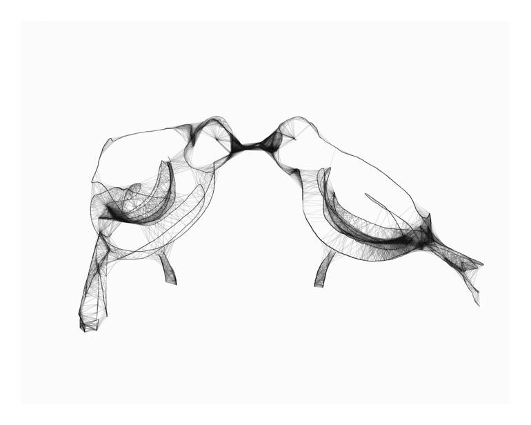 770x616 Lovebirds Drawing - Lovebirds Drawing