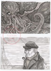 215x300 cthulhu lovecraft creepypasta original drawings signed - Lovecraft Cthulhu Drawing