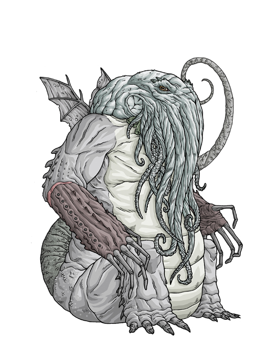 553x720 Artist Draws Every Lovecraft Creature The Mary Sue - Lovecraft Cthulhu Drawing