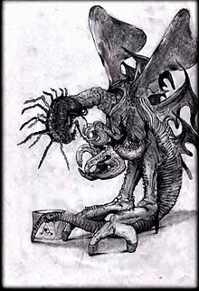 220x322 H P Lovecraft - Lovecraft Cthulhu Drawing