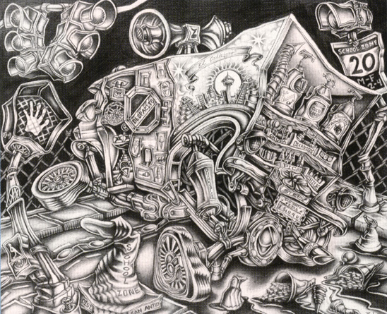 548x445 Alex Rubio - Lowrider Art Drawings