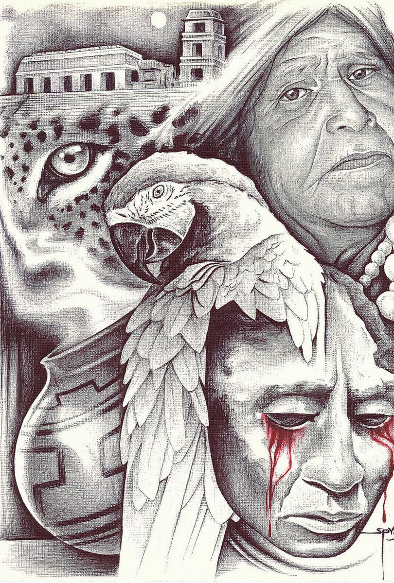 810x1200 Aztec Pride Drawings Clown - Lowrider Art Drawings