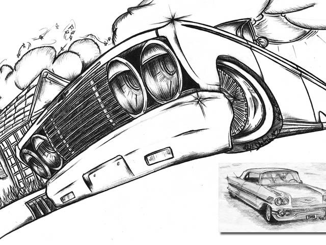 640x480 Pix For Gt Cool Lowrider Cars Drawings Low Riders In Art - Lowrider Car Drawings