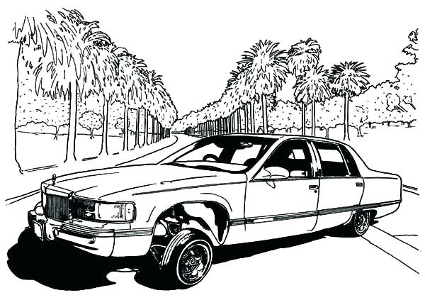Free Lowrider Coloring Page Coloring Pages