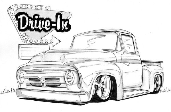 600x394 Cool Drawing Lowriders Custom Cars Go Back Gt Pix For Gt Ford - Lowrider Car Drawings