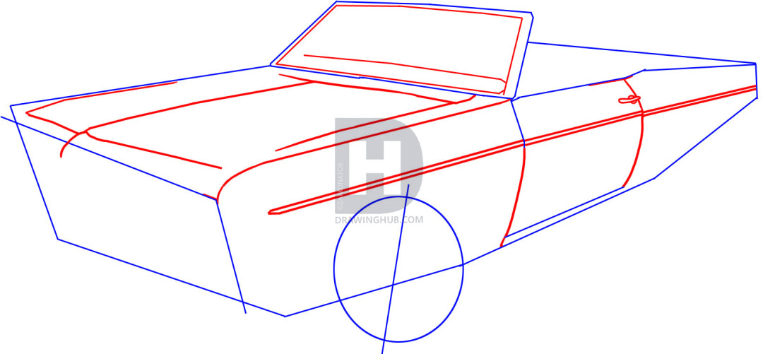1080x501 How To Draw A Lowrider, Step - Lowrider Drawing Images