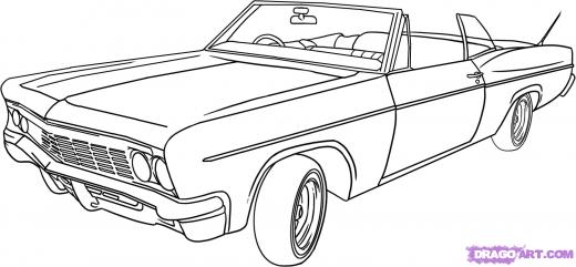 520x241 Learn How To Draw A Lowrider, Cars, Draw Cars Online - Lowrider Drawing Images