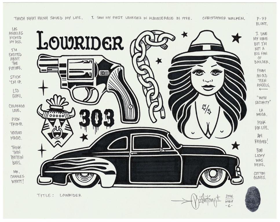 967x768 Mike Giant - Lowrider Drawing Images