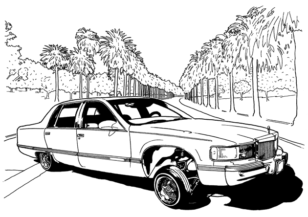 630x444 The Lowrider Coloring Book Dokument Press The Blogazine - Lowrider Drawings