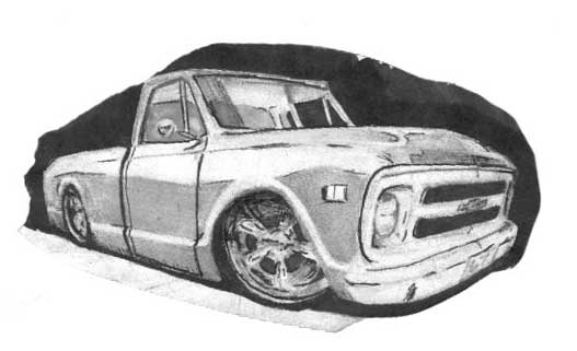 527x321 Chevy Truck Lowrider Draw Best Cars - Lowrider Truck Drawings