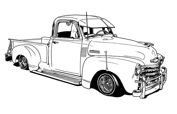 Lowrider Truck Drawings at PaintingValley.com | Explore collection of ...