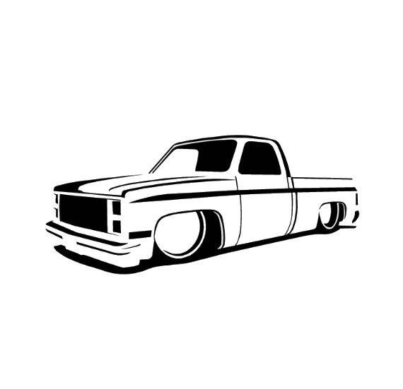 570x551 Chevy Truck Slammed, Lowrider, Dropped - Lowrider Truck Drawings