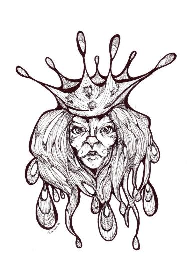 375x530 King Of Darkness Drawing - Loyalty Drawing