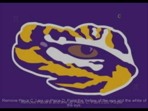 480x360 Lsu Tiger Eye Logo Stencil - Lsu Drawings