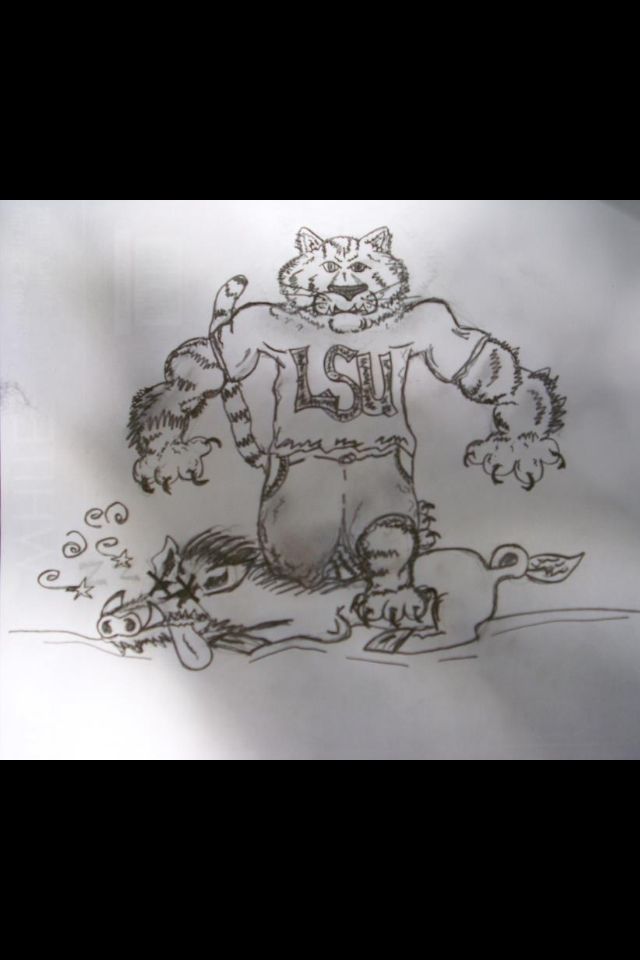 640x960 Lsu Tiger Vs Hogs Arkansas Drawing Lsu, Lsu Tigers, Drawings - Lsu Drawings