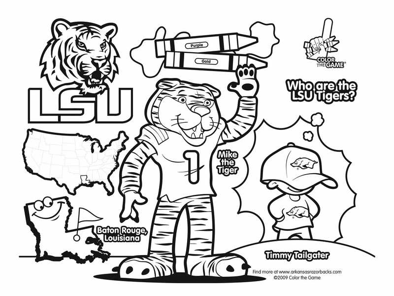 800x600 Lsu Tigers Coloring Pages - Lsu Tiger Drawing