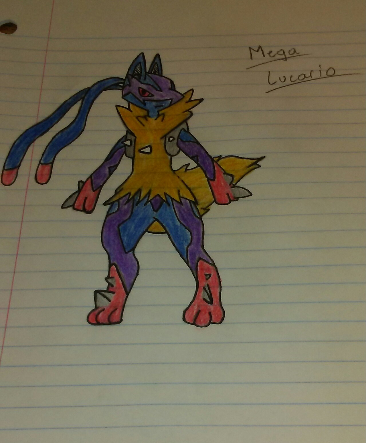 1279x1550 I Made A Mega Lucario Drawing - Lucario Drawing