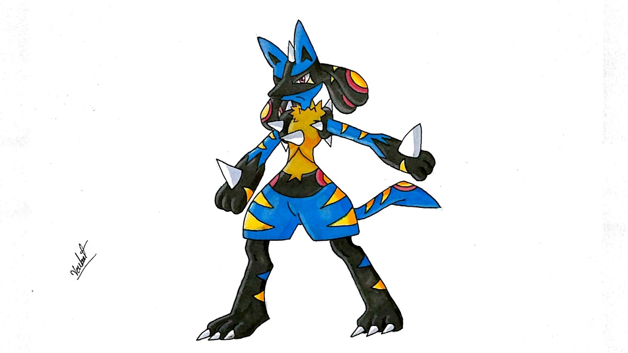 1280x720 Crazy Art - Lucario Drawing