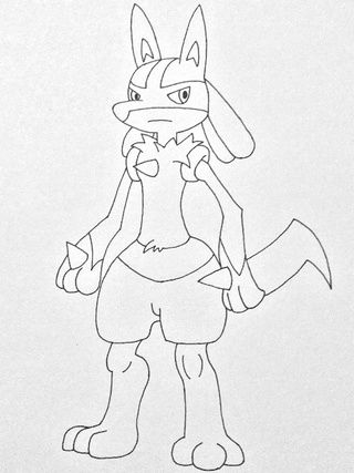 320x427 Lucario Drawings On Paigeeworld Pictures Of Lucario - Lucario Drawing