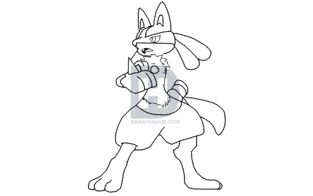 640x400 How To Draw Lucario, Step - Lucario Drawing