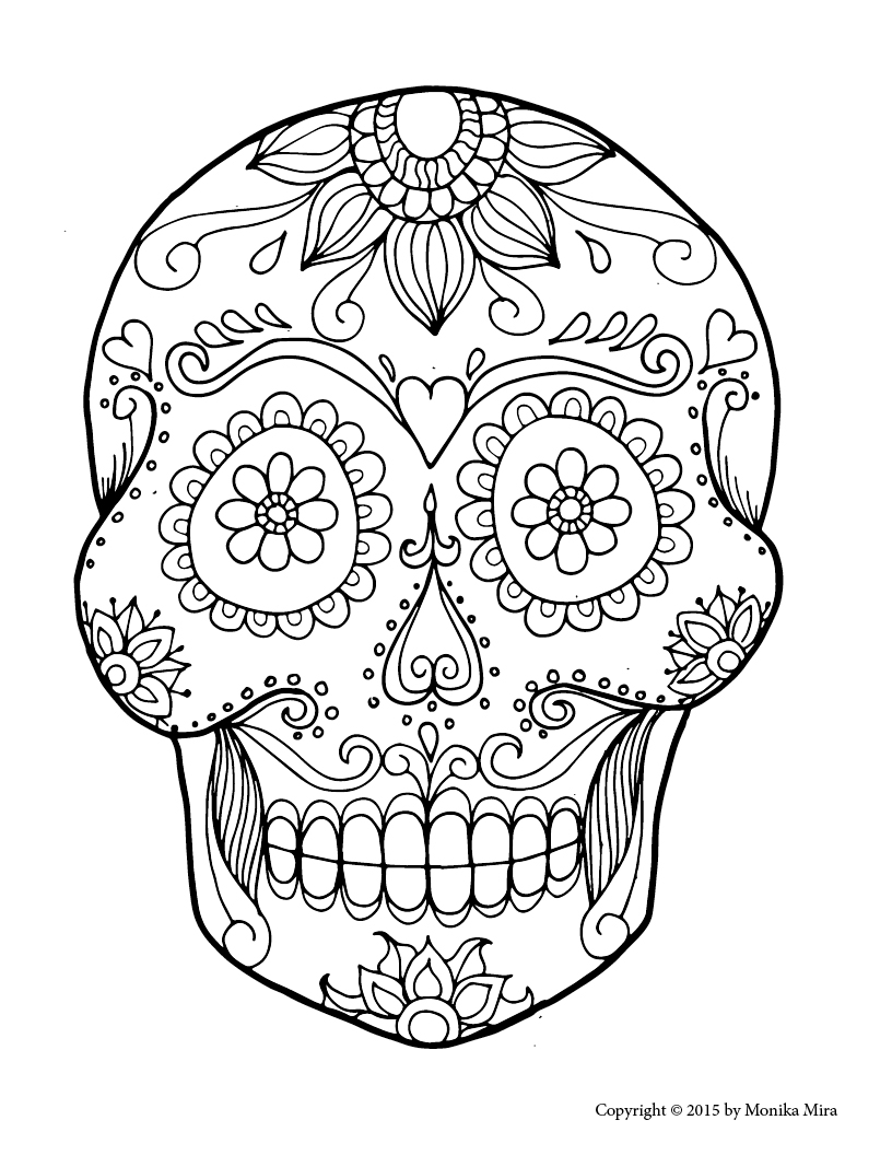816x1056 How To Draw Sugar Skulls Video Art Tutorial - Lucid Drawing
