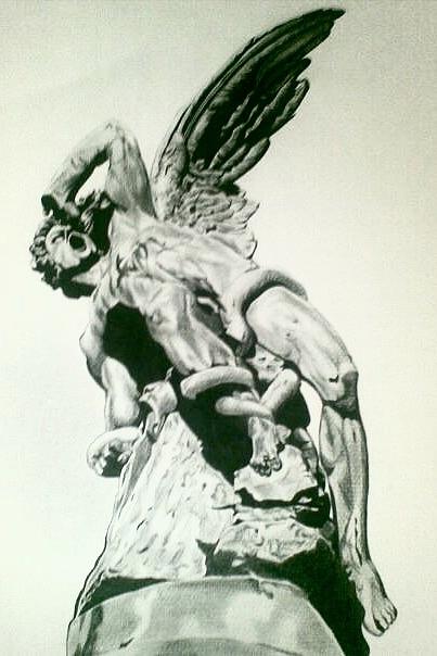 403x604 Lucifer The Fallen Angel Drawing - Lucifer Drawing