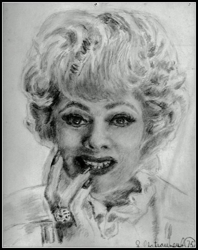 663x835 lucille ball - Lucille Ball Drawing