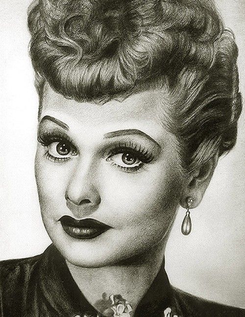 500x648 lucille ball art in pencil drawings, art, i love lucy - Lucille Ball Drawing