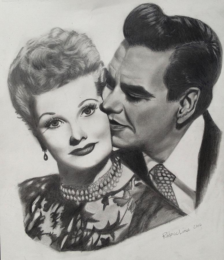 775x900 lucille ball and desi arnaz drawing - Lucille Ball Drawing