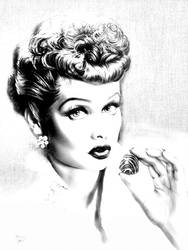 188x250 lucille ball ink drawing - Lucille Ball Drawing