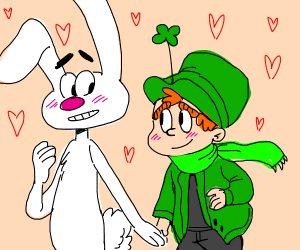 300x250 the trix rabbit and lucky charms guy on date drawing - Lucky Charms Drawing.