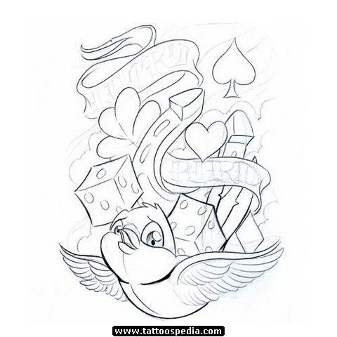 480x480 Lucky Bird Birds Tattoo Designs, Tattoo Design Drawings - Lucky Drawing